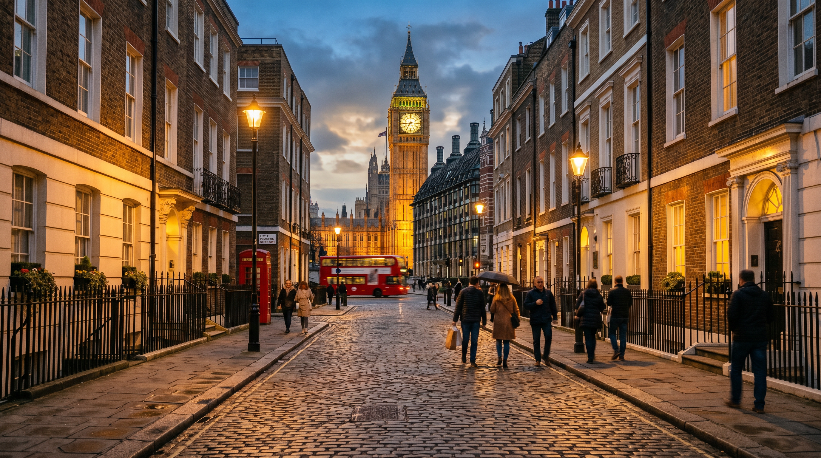 Historic street near TopRatedUK hotel in the United Kingdom